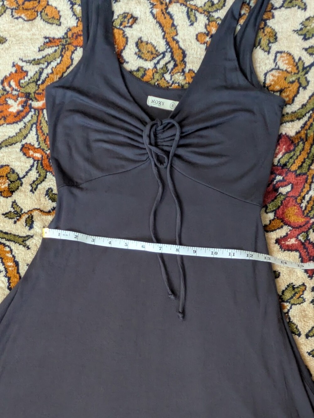 Sozy Sarah Midi Dress in Graphite Size Small Flowy Sleeveless - Picture 8 of 13